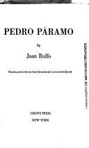 Juan Rulfo: Pedro Páramo (1969, Grove Press)
